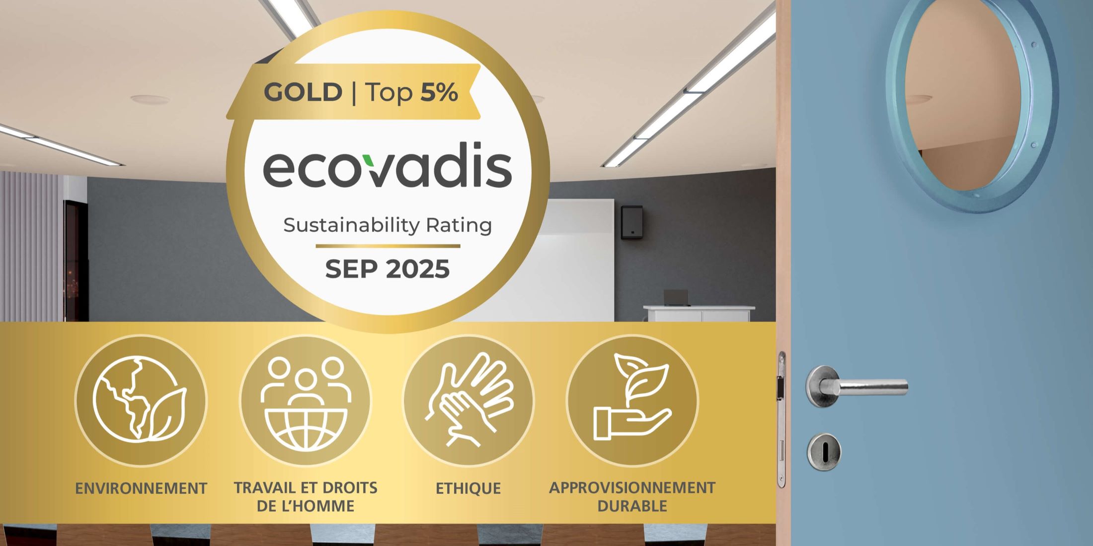 EcoVadis 2025 : la médaille d’or reconduite pour JELD-WEN