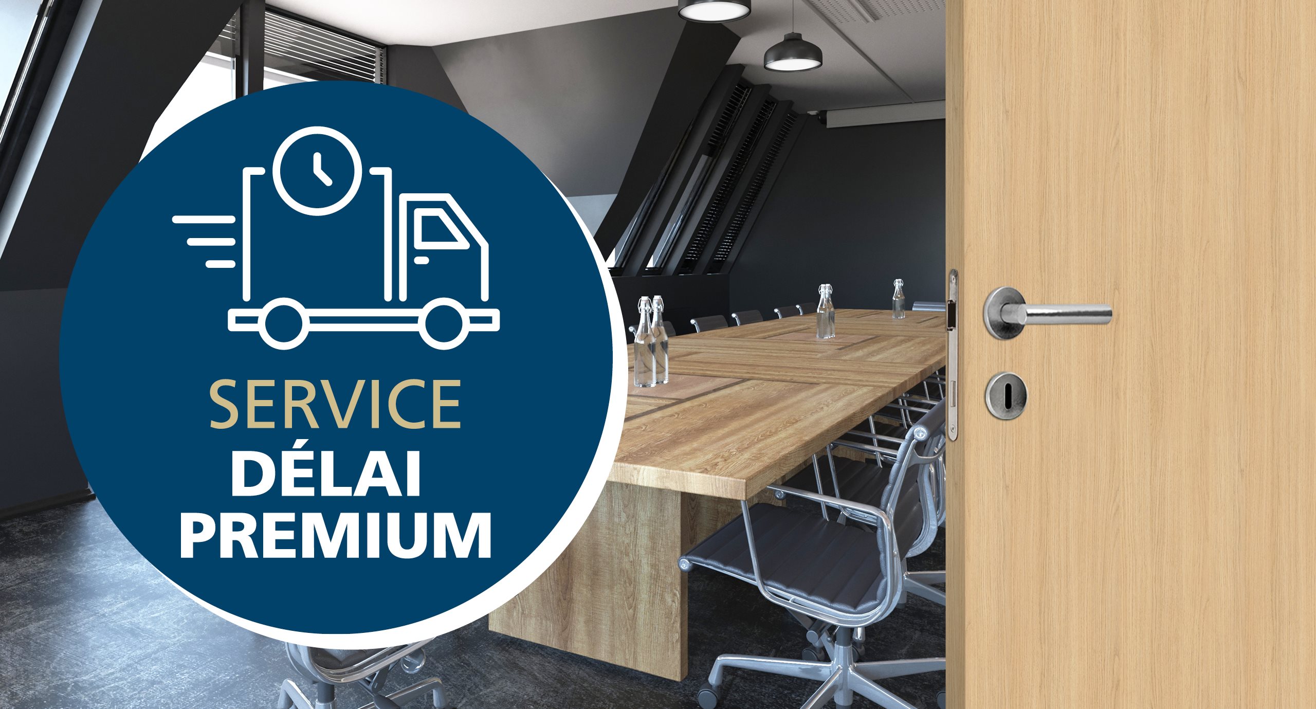Le Délai Premium pour vos portes stratifiées JELD-WEN en 5 jours  départ usine!